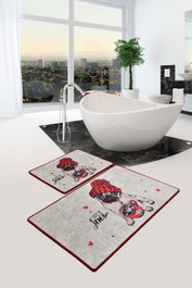 Mijölnir Juego de alfombras de baño Let It Snow Multicolor